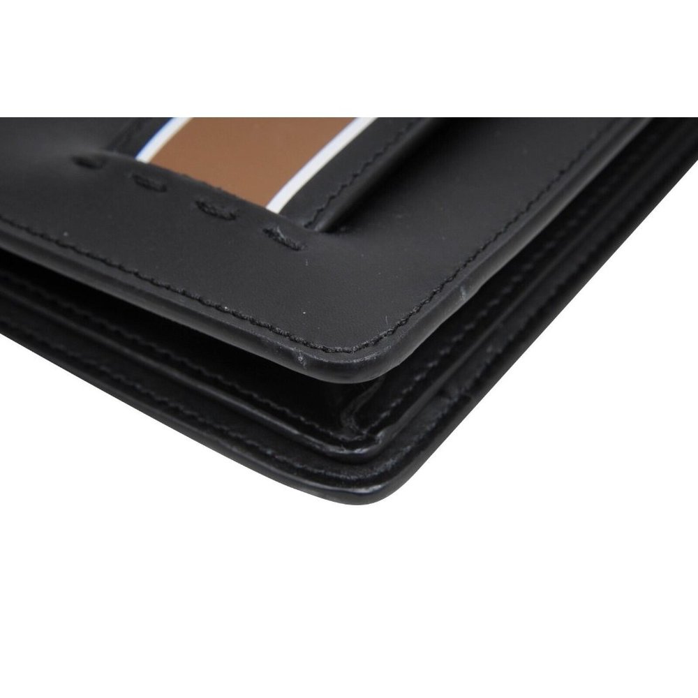 Fendi Womens Pouch Black Leather Brown FF Logo Clutch Mens Travel File Palladium - Picture 5 of 12